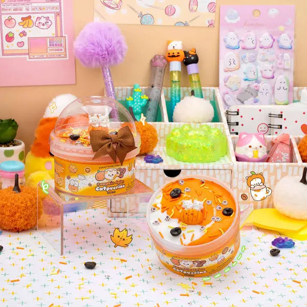 Kawaii Slime Co. Pumpkin Spice Catpuccino Slime