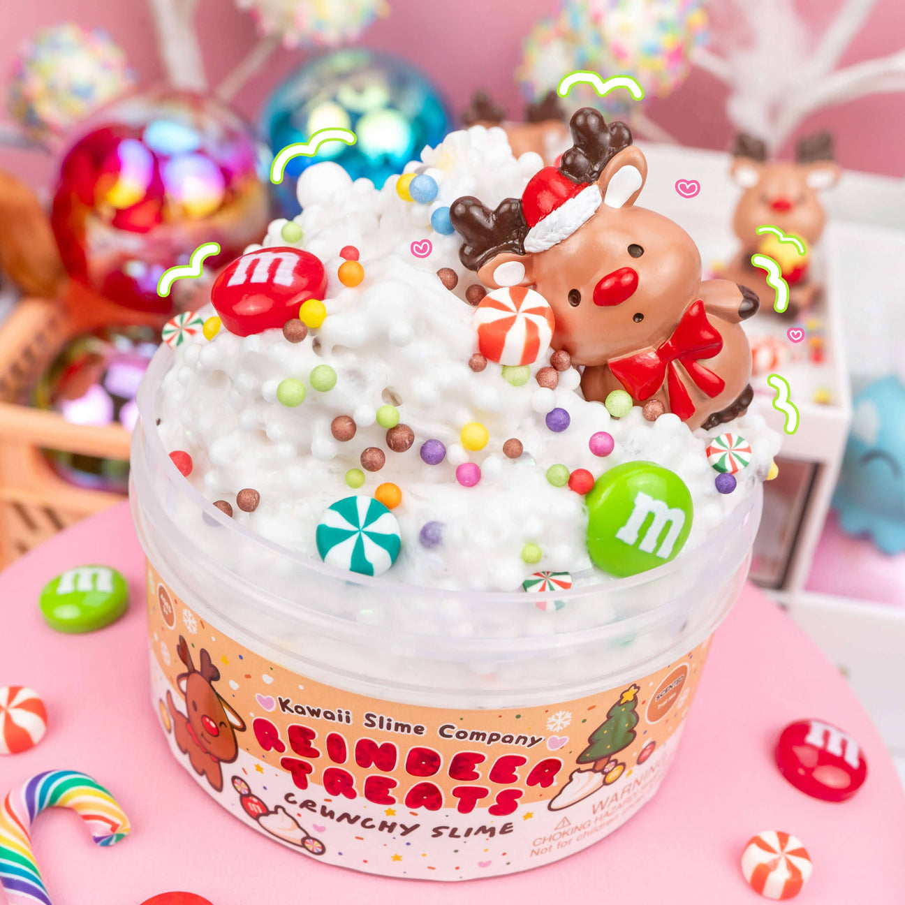 Kawaii Slime Co. Reindeer Treats Crunchy Slime