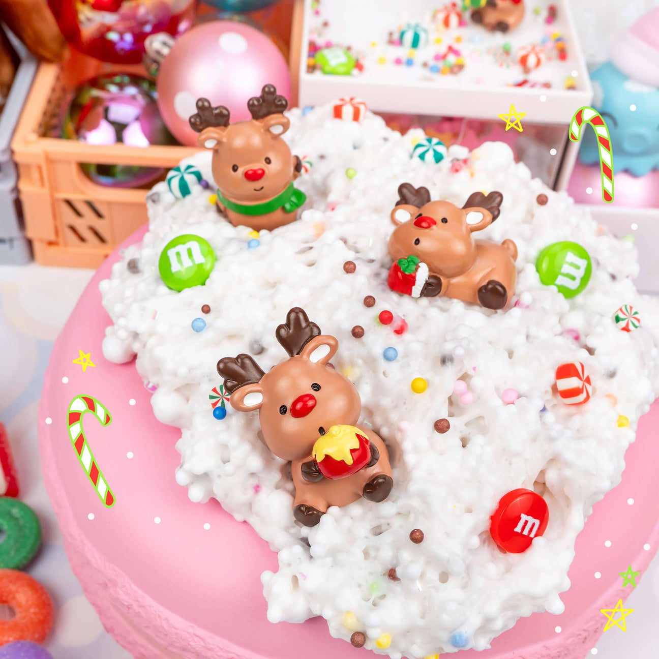 Kawaii Slime Co. Reindeer Treats Crunchy Slime