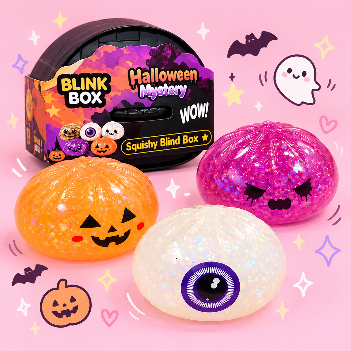 Halloween Mystery Glitter Squishy Blind Box