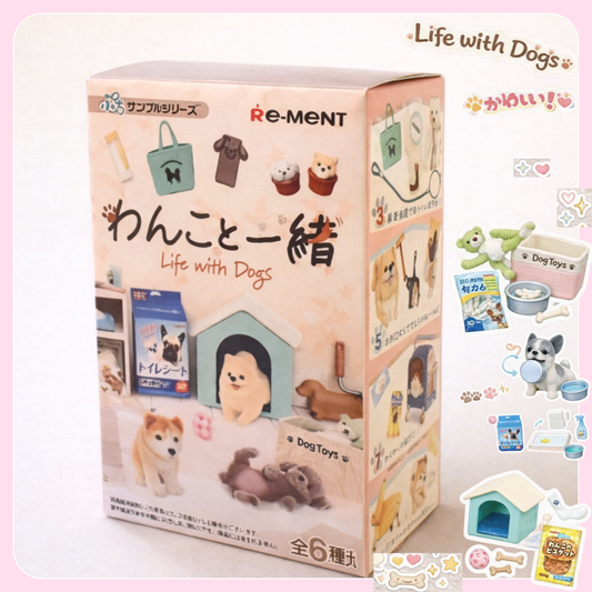 Re-Ment dog blind box Life with a Dog series complete collection display - Overrated Korean Beauty & More