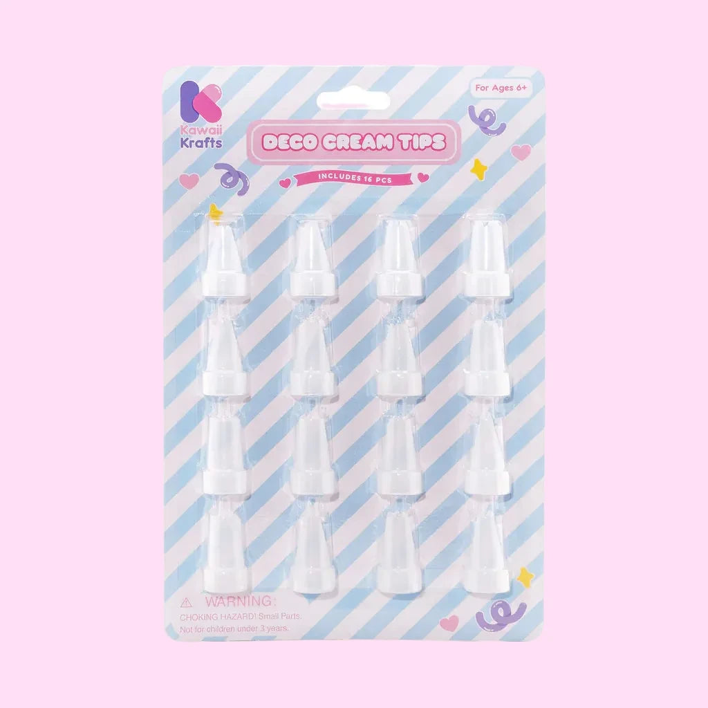 Kawaii deco cream piping tips 16pc assorted shapes set - Overrated Korean Beauty & More