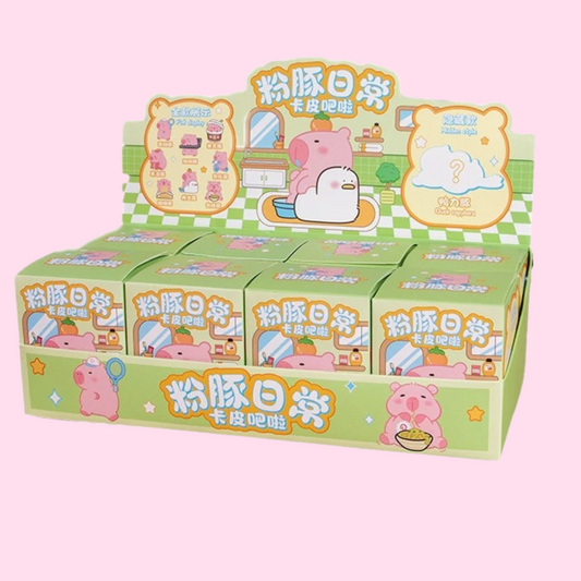Pink Piggy Daily Life Blind Box Figure – Cute Kawaii Animal Desk & Home Decor (8 Designs + Secret)