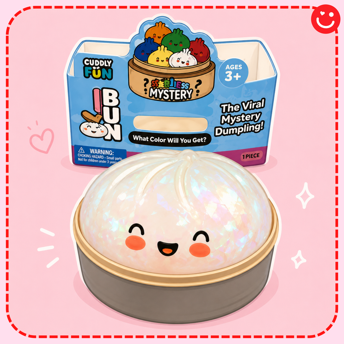 Holographic Pearl Mystery Dumpling Squishy