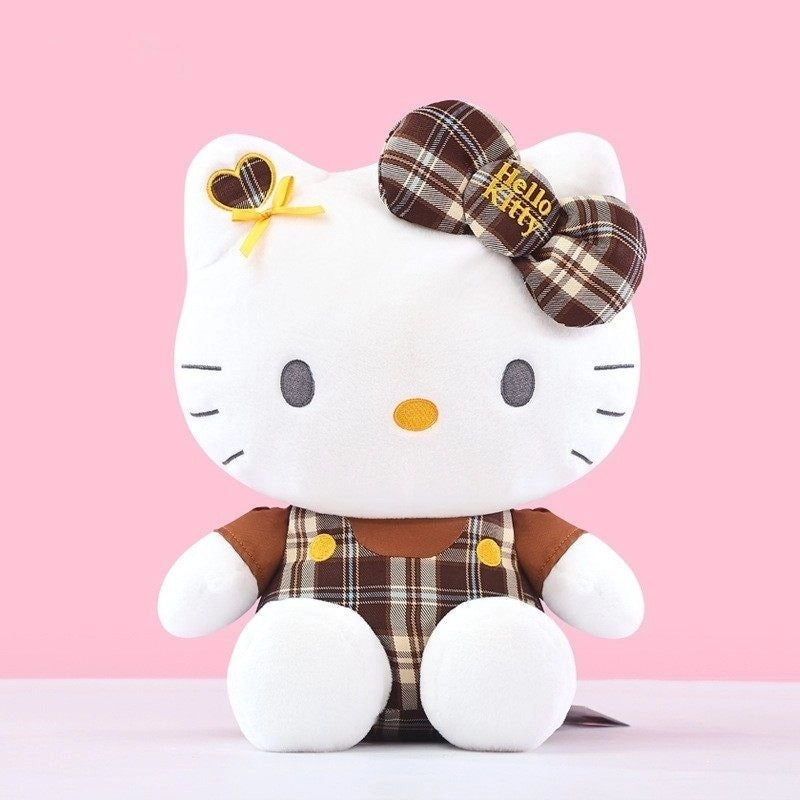 Hello Kitty Chocolate Plaid Plush
