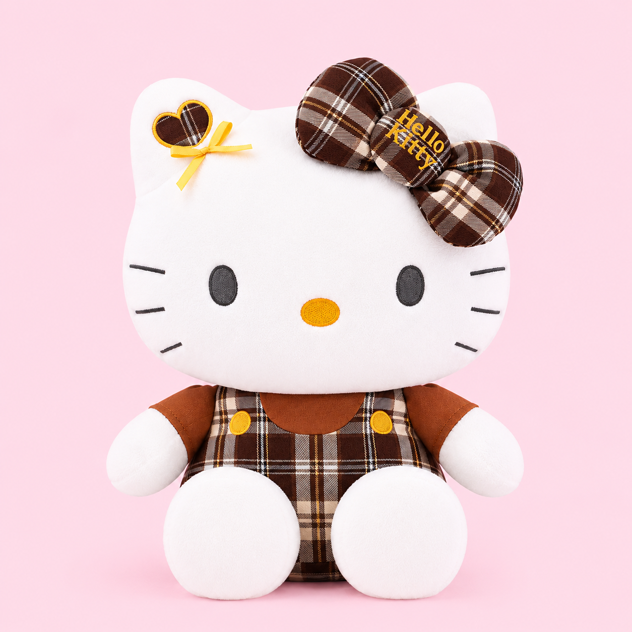 Hello Kitty Chocolate Plaid Plush