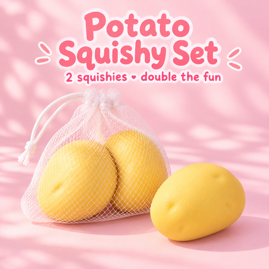 Potato Squishy Toy Bundle – 2-Piece Kawaii Potato Squishies