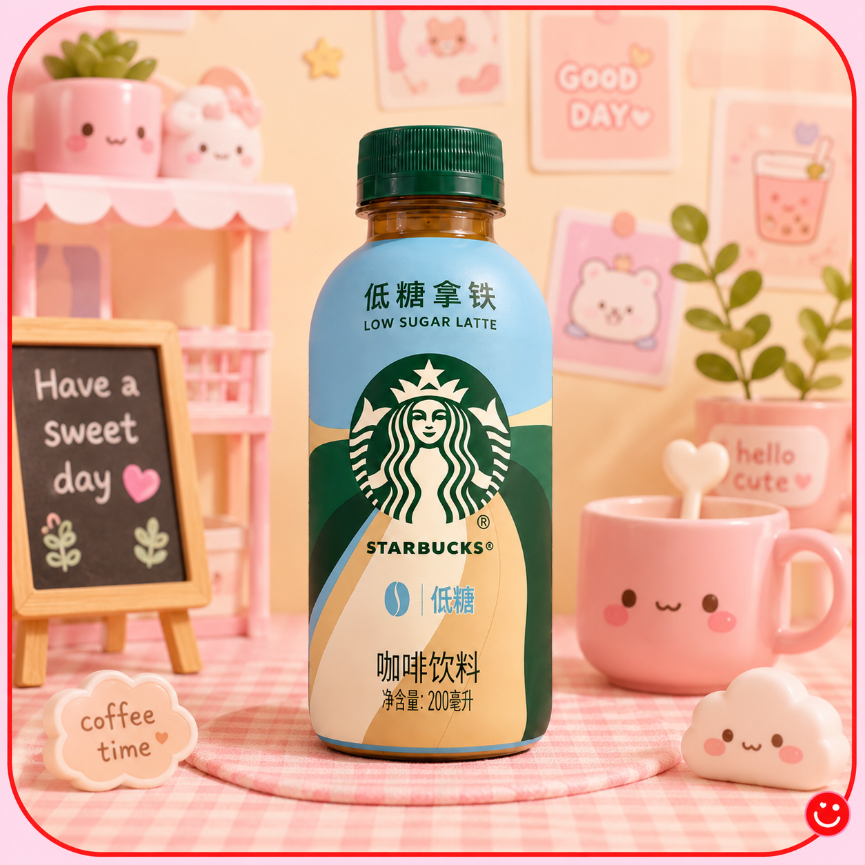 China Exclusive Starbucks Low Sugar Latte