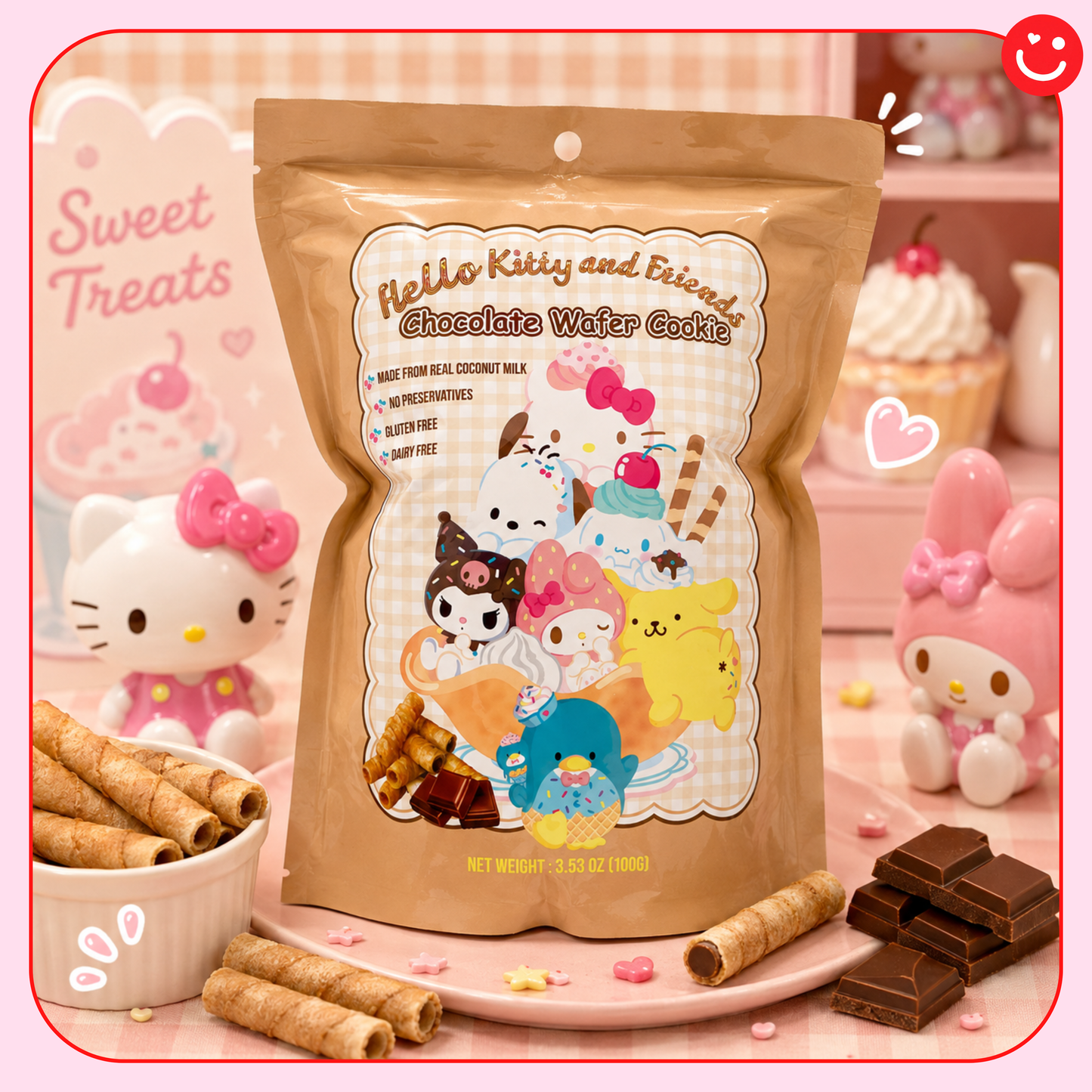 Hello Kitty & Friends Wafer Cookies