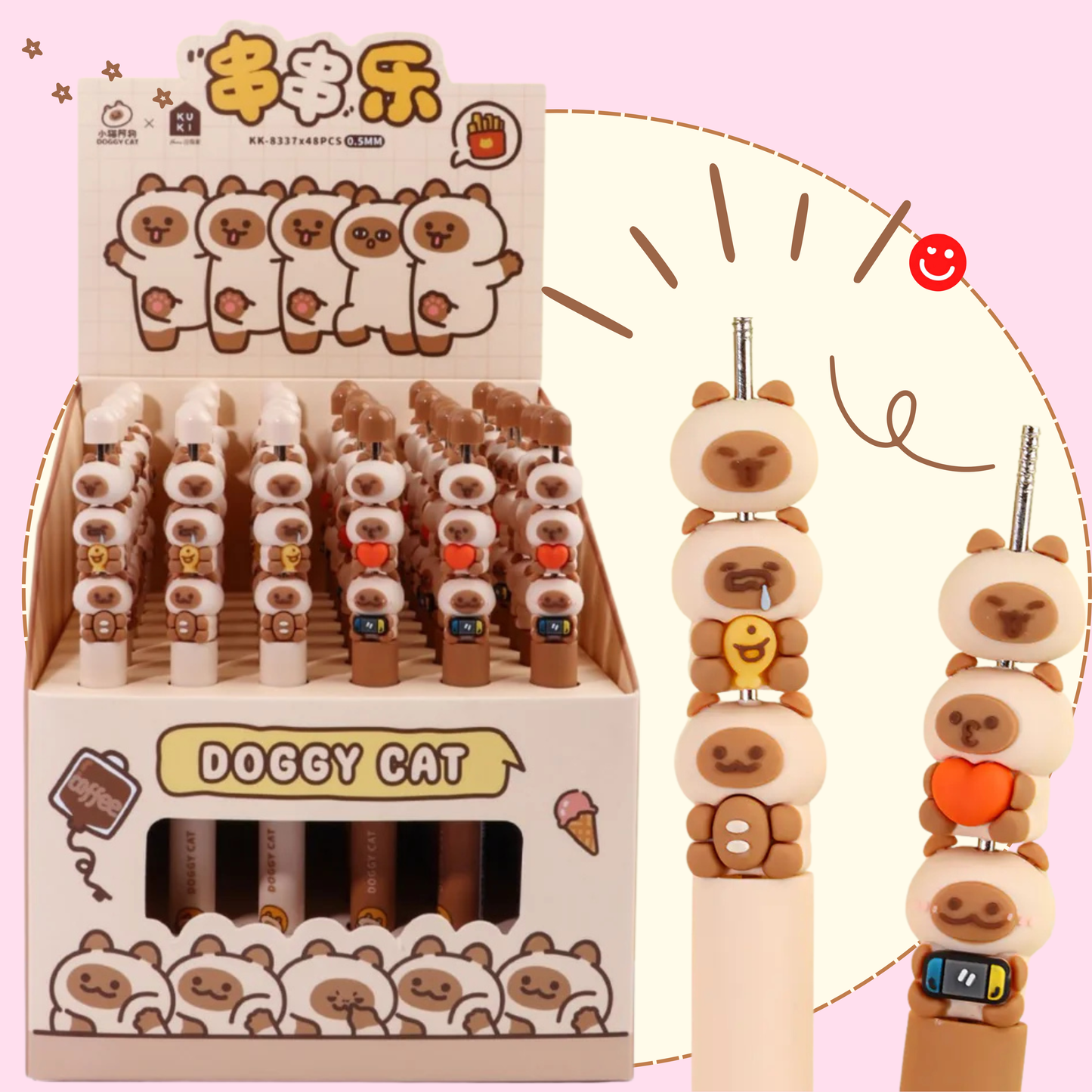 Doggy Cat Stackable Bead Pen