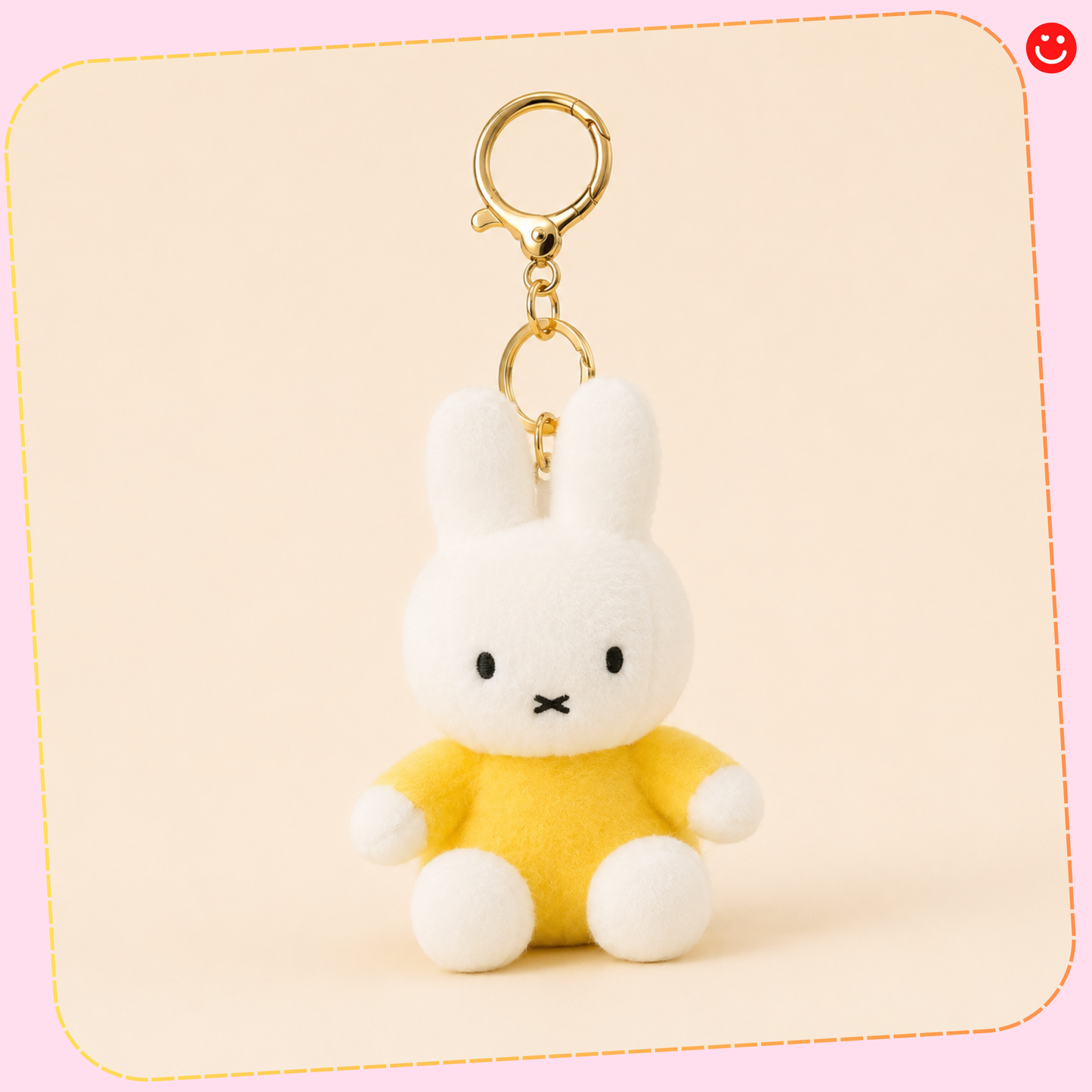 Miffy Classic Yellow Plush Keychain