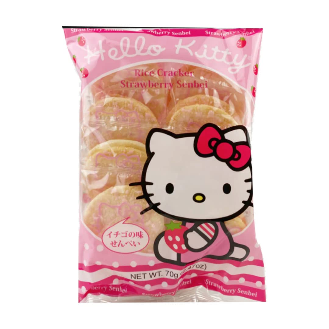 Hello Kitty Strawberry Rice Crackers with 7.1 Ounces