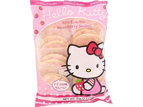 Hello Kitty Strawberry Rice Crackers with 7.1 Ounces