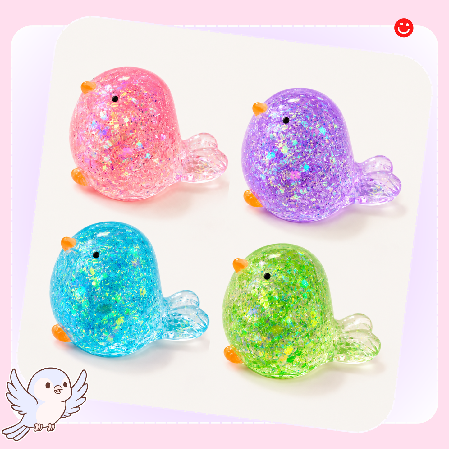 Glitter Chubby Bird Squishy