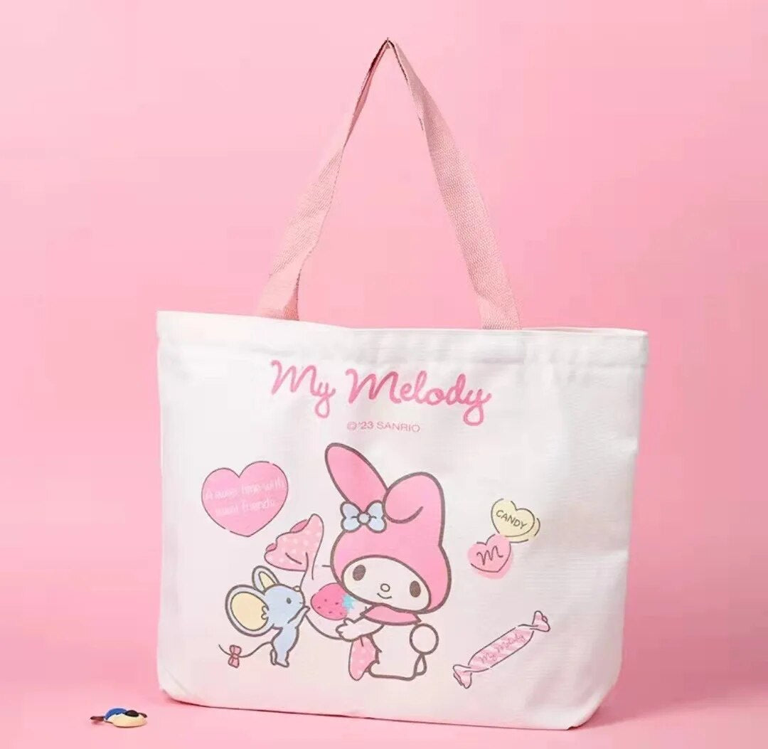 Sanrio Hello Kitty & Friends Heavyweight Canvas Tote with Zipper