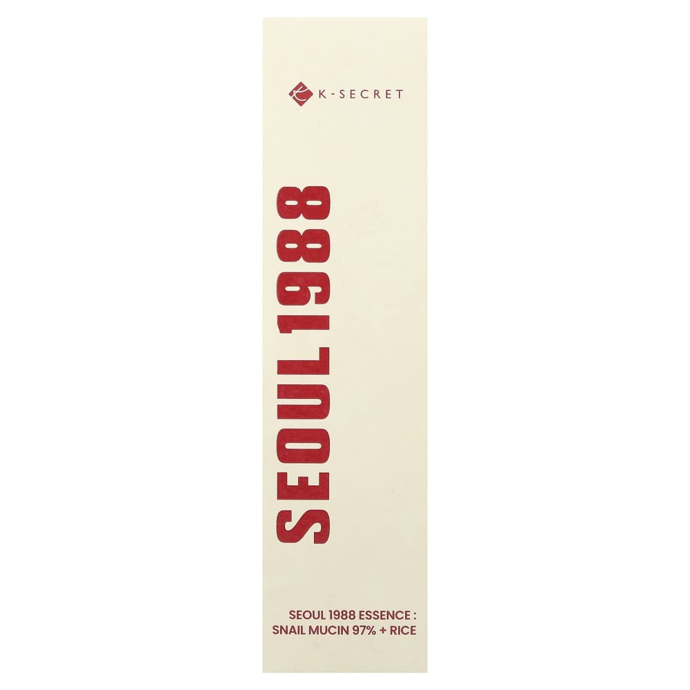 Seoul 1988 Essence, Snail Mucin 97% + Rice, 3.38 fl oz (100 ml)