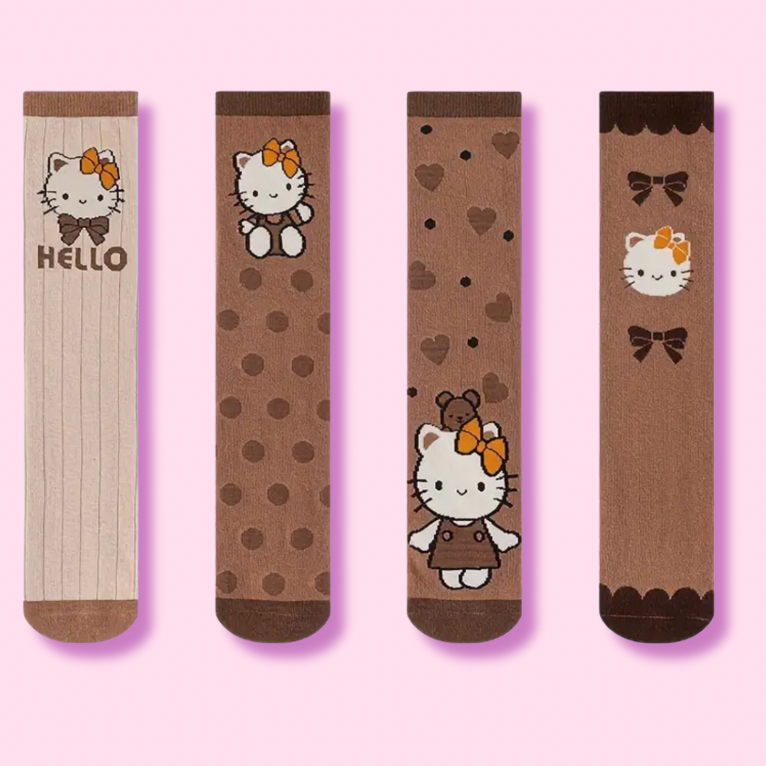 Kawaii Autumn Hello Kitty Boot Socks