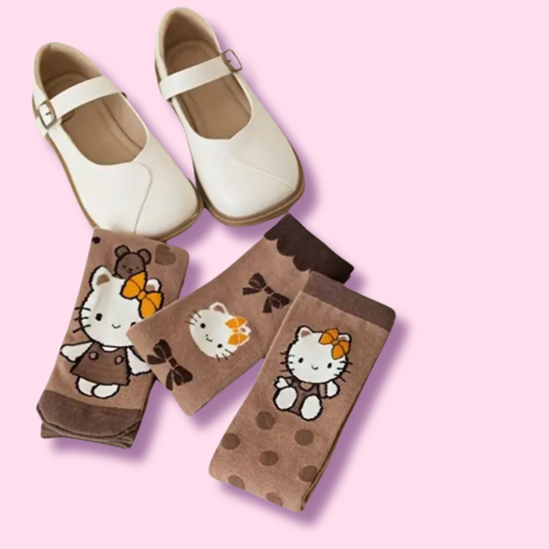 Kawaii Autumn Hello Kitty Boot Socks