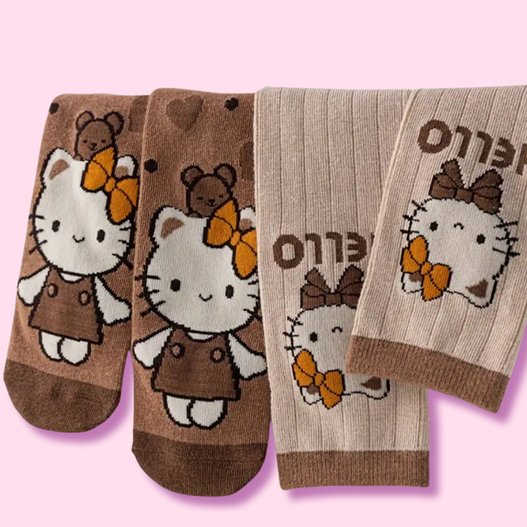 Kawaii Autumn Hello Kitty Boot Socks