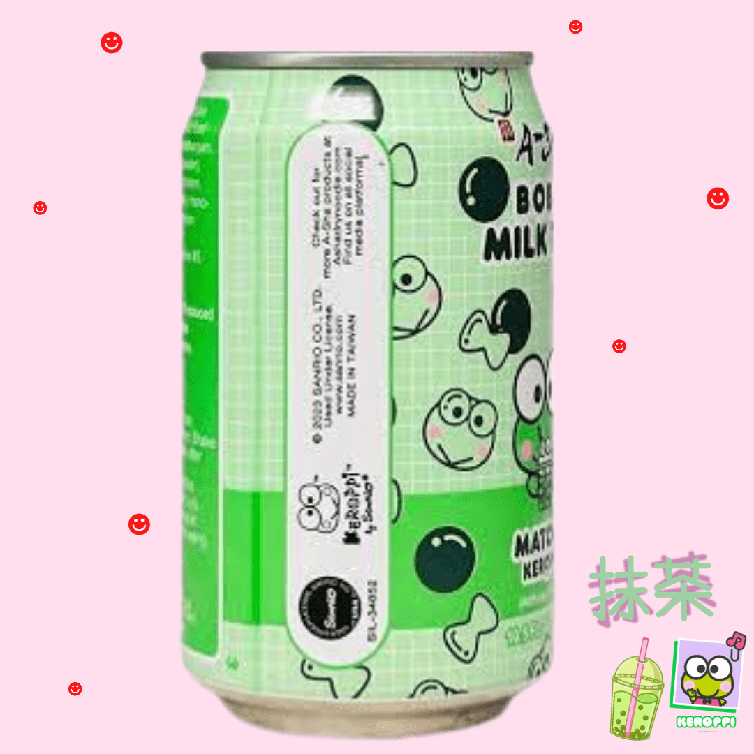 A - Sha Boba Milk Tea Keroppi Matcha Flavor Can - OVERRATED