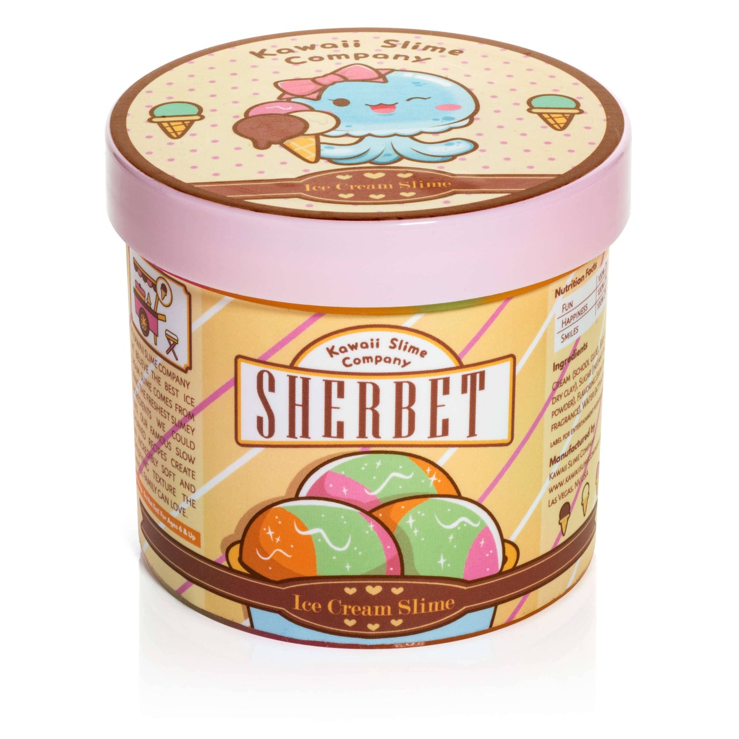 Kawaii Slime Co. Sherbet Scented Ice Cream Pint Slime