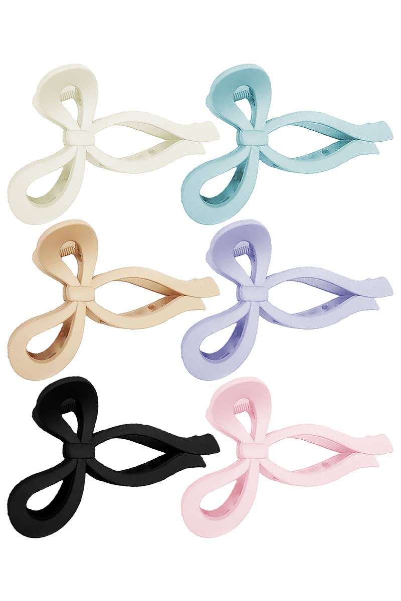 Wavy Ribbon Matte Pastel Y2K Hair Claw