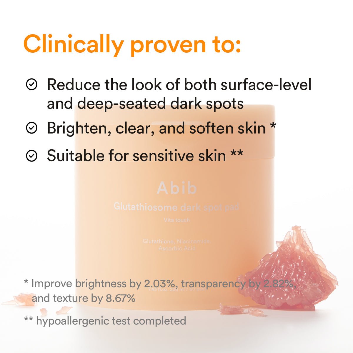 Abib Glutathiosome dark spot pad Vita touch - OVERRATED