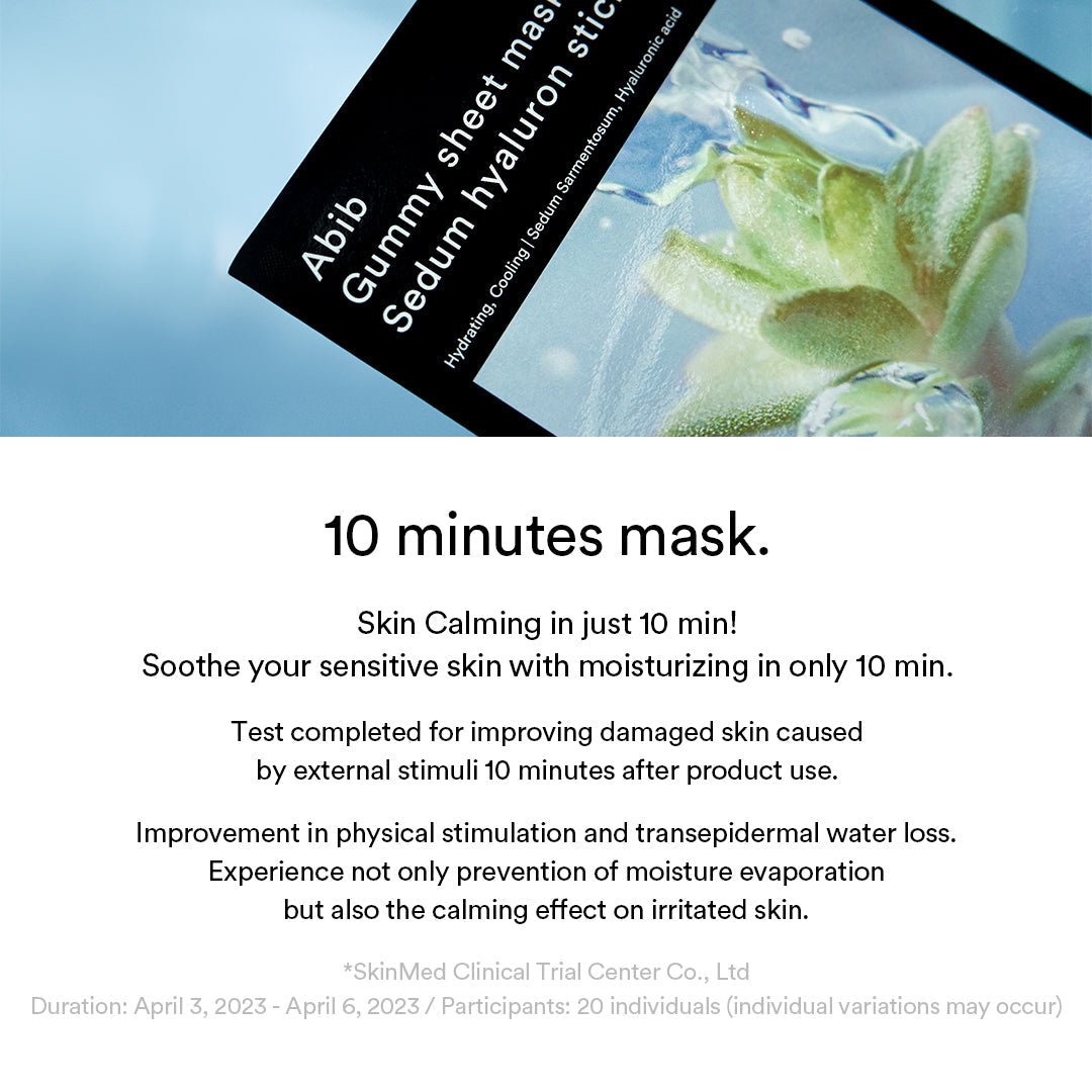Abib Gummy Sheet Mask Sedum hyaluron sticker - OVERRATED