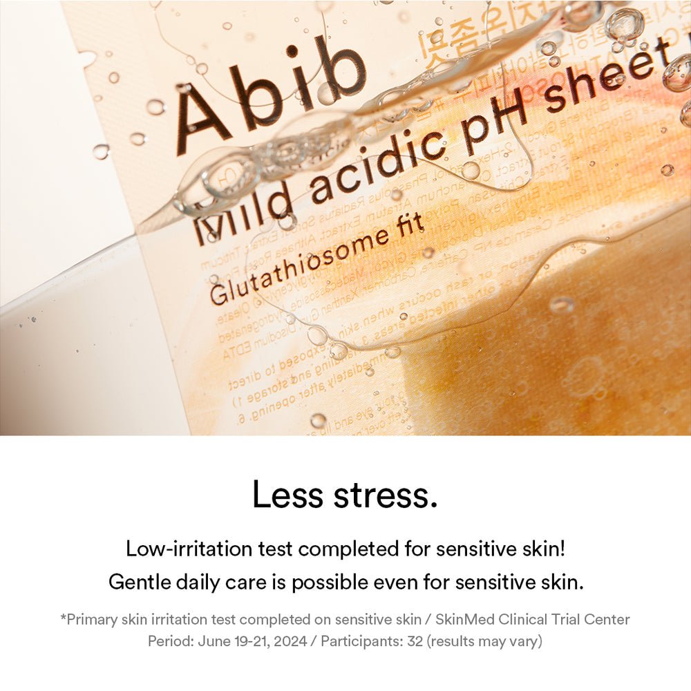 Abib Mild acidic pH sheet mask Glutathiosome fit - OVERRATED