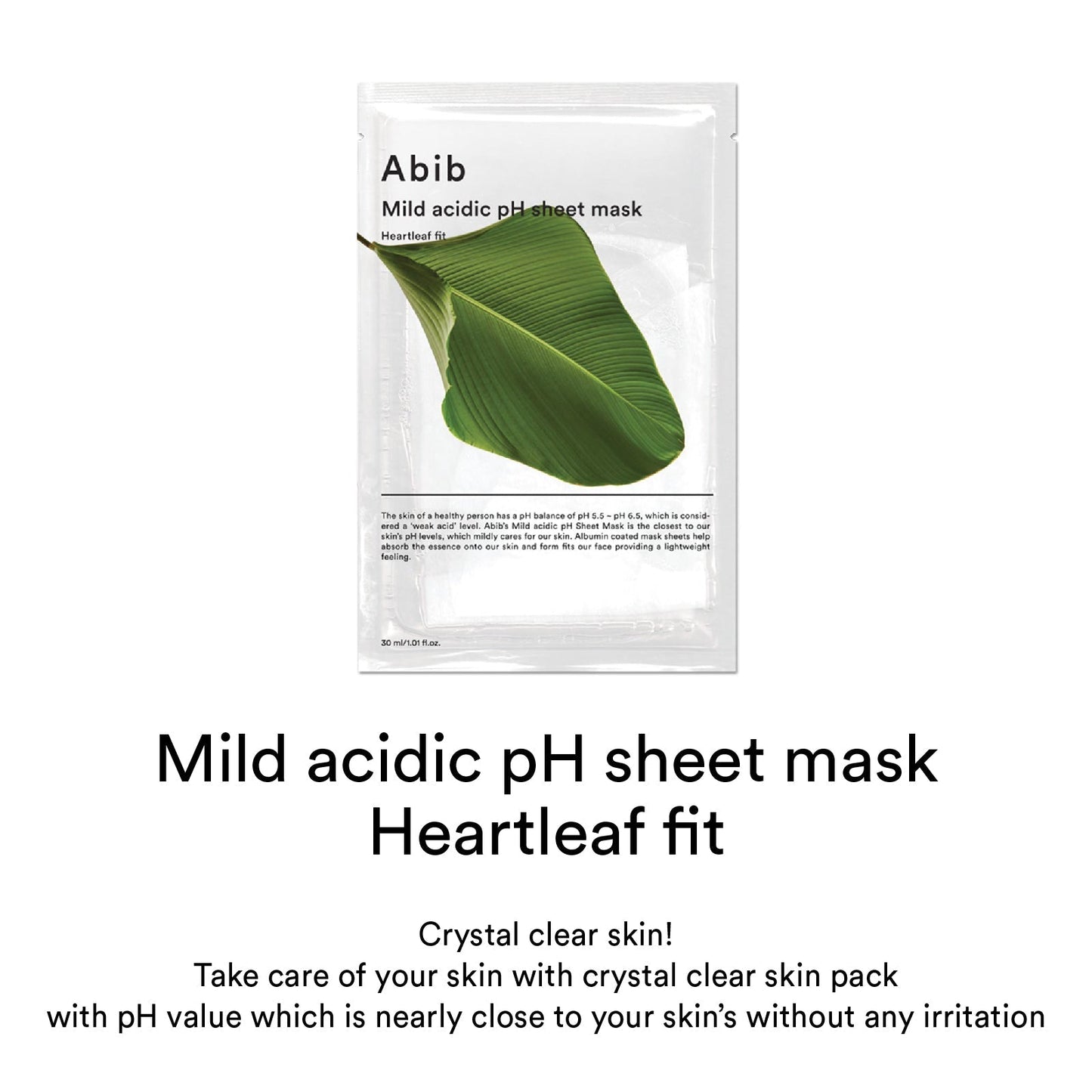 Abib Mild acidic pH sheet mask Heartleaf fit - OVERRATED