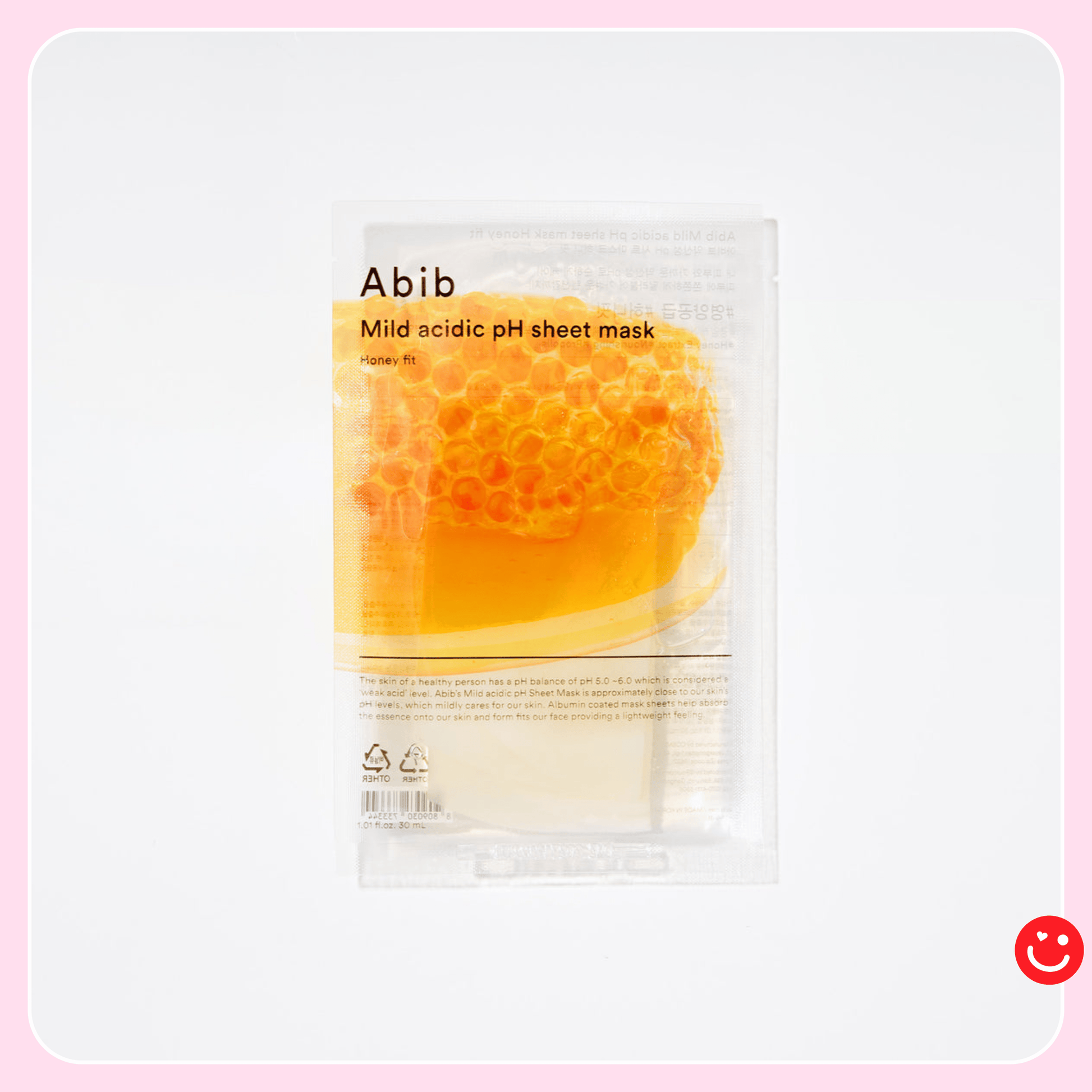 Abib Mild Acidic pH Sheet Mask Honey Fit - OVERRATED