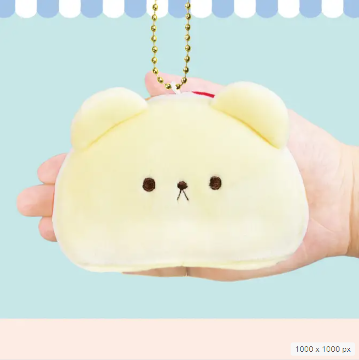 【Japanese plush】KUMA KUMA BAKERY MOCHI FLUFFY KEYCHAIN S