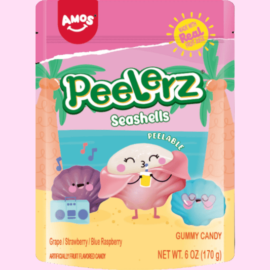 Korean peelable candy Amos Peelerz seashell gummies bag - Overrated Korean Beauty & More