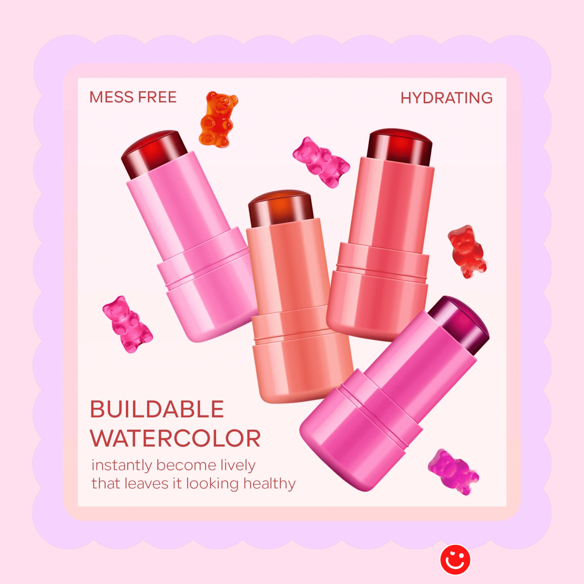 Korean lip and cheek tint applied on model lips - Overrated Korean Beauty & More