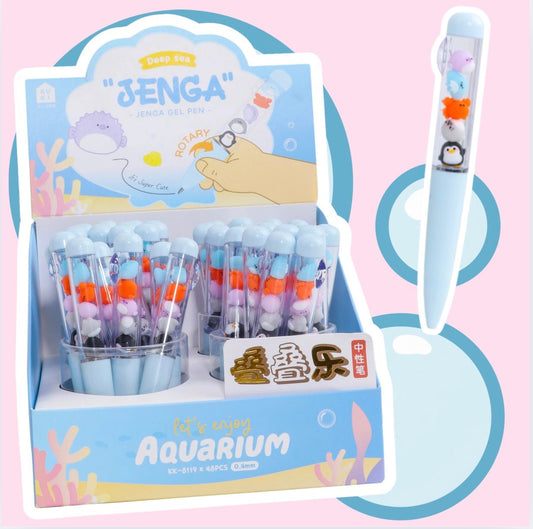Aquarium Friends Jenga Floating Gel Pen - OVERRATED