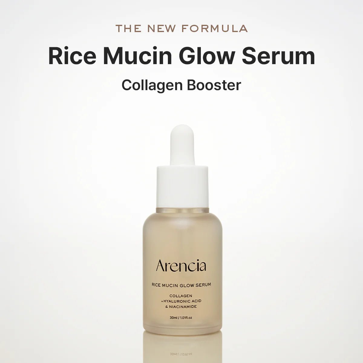 Rice mucin serum Arencia product texture lightweight formula close-up - Overrated Korean Beauty & More
