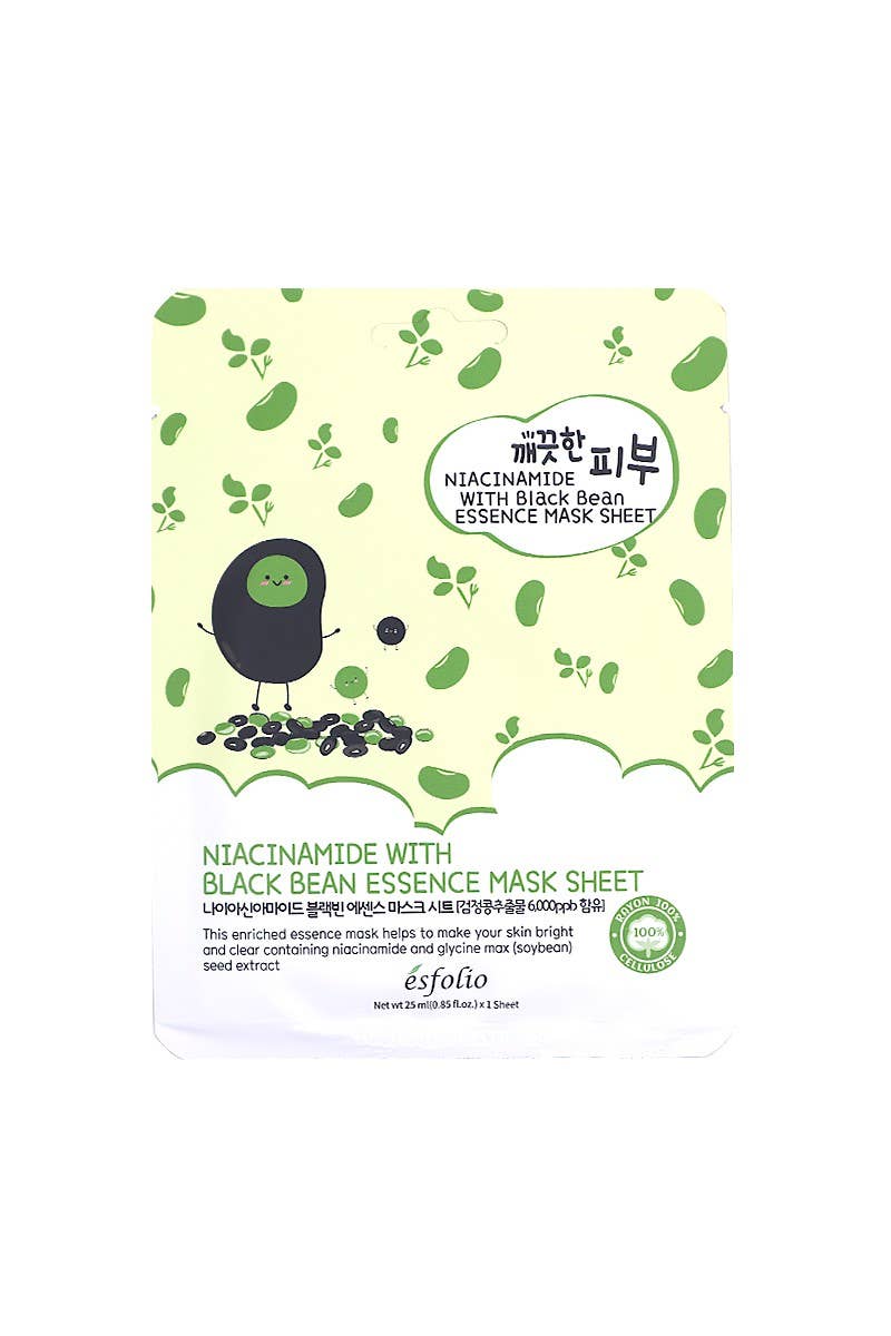 Esfolio Black Bean Essence Sheet Mask