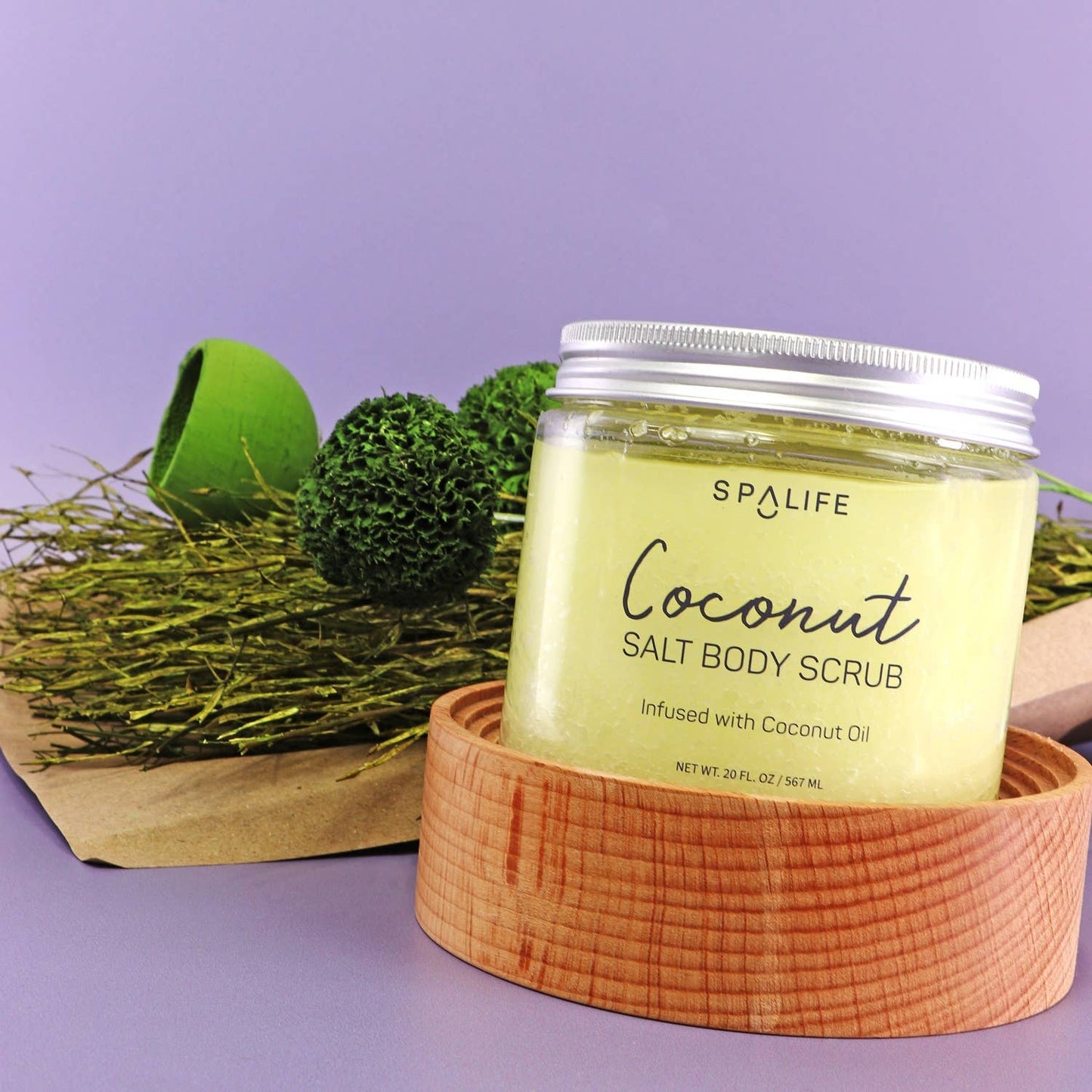 Coconut Salt Body Scrub Infused with - Coconut Oil