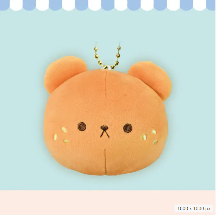 【Japanese plush】KUMA KUMA BAKERY MOCHI FLUFFY KEYCHAIN S