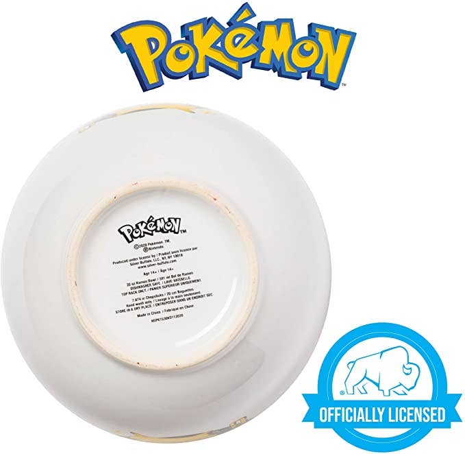 Pokemon Pikachu Ceramic Ramen Bowl with Chopsticks