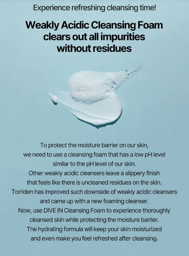 TORRIDEN DIVE-IN Low Molecular Hyaluronic Cleansing Foam