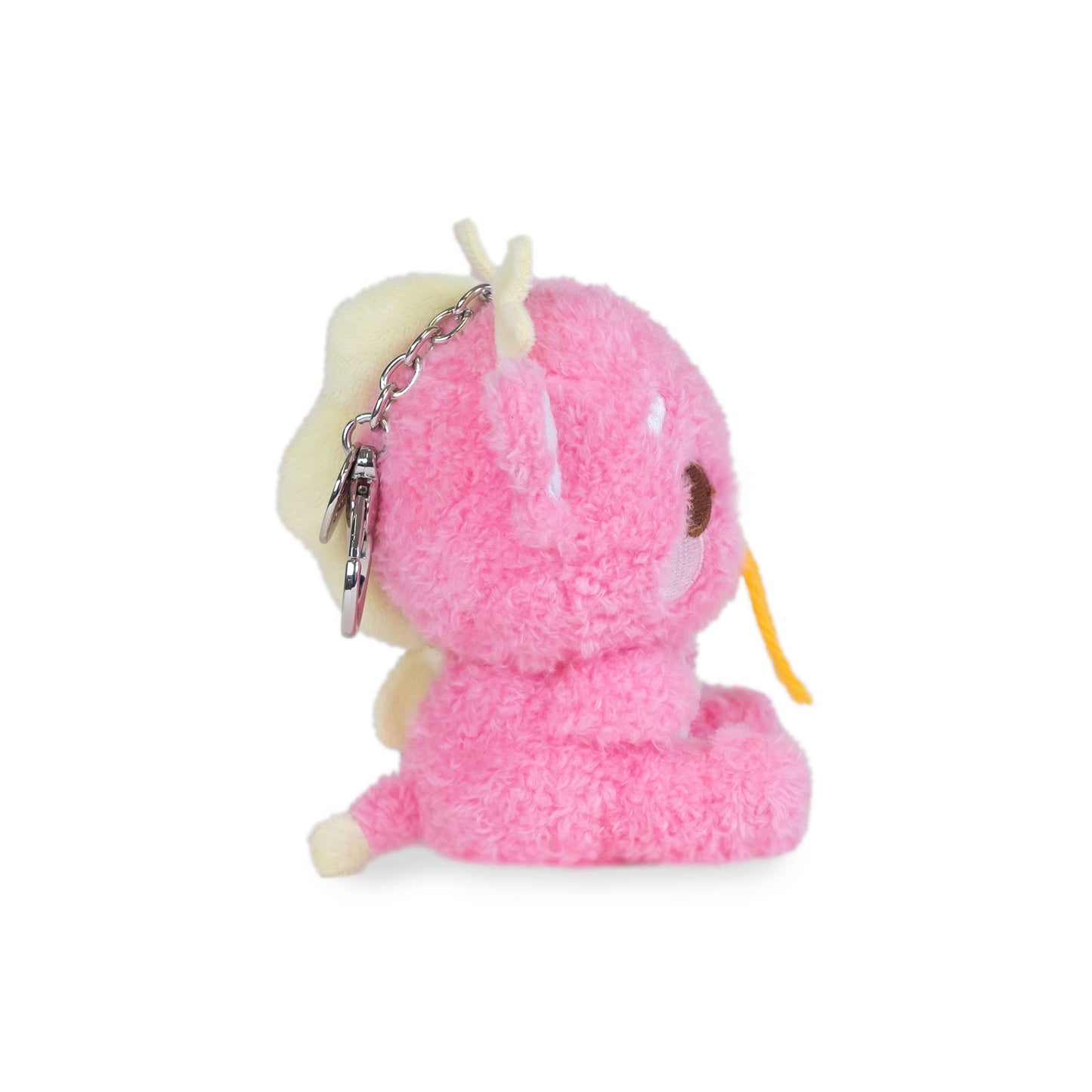 Mini Dorian Keychain Kawaii Pink Dragon Plush Clip Keychain