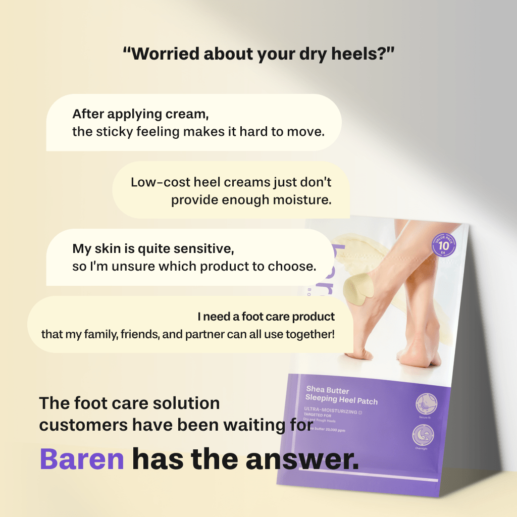 Baren Shea Butter Sleeping Heel Patch, 10pcs - OVERRATED