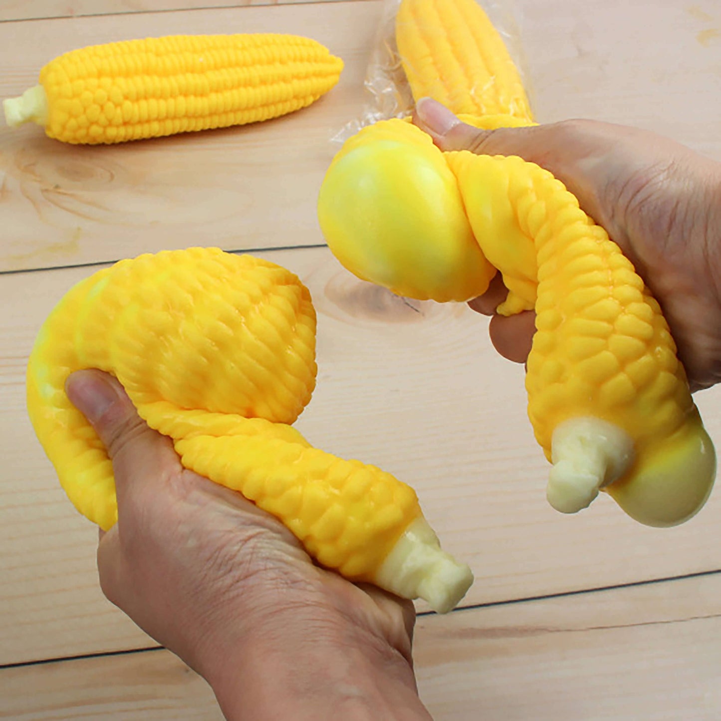 Kawaii Vegetable Market Stretchy & Squishy Realistic Corn On The Cob Sensory Toy