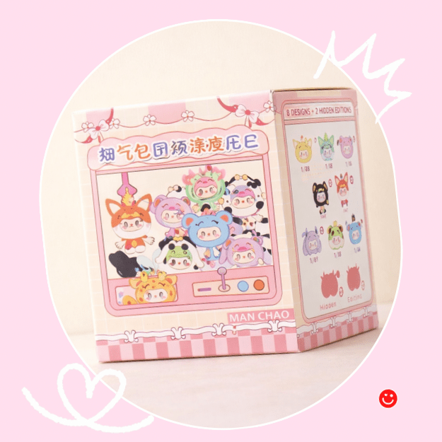 Manchao v6 blind box claw machine toy pastel kawaii collectible figures - Overrated Korean Beauty & More