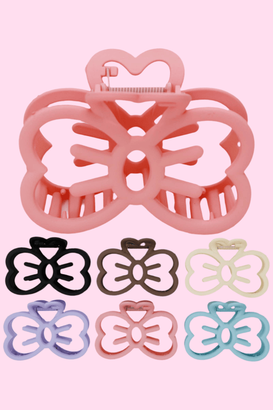 Bow Ribbon Matte Pastel Y2K Fashion Hair Claw - OVERRATED