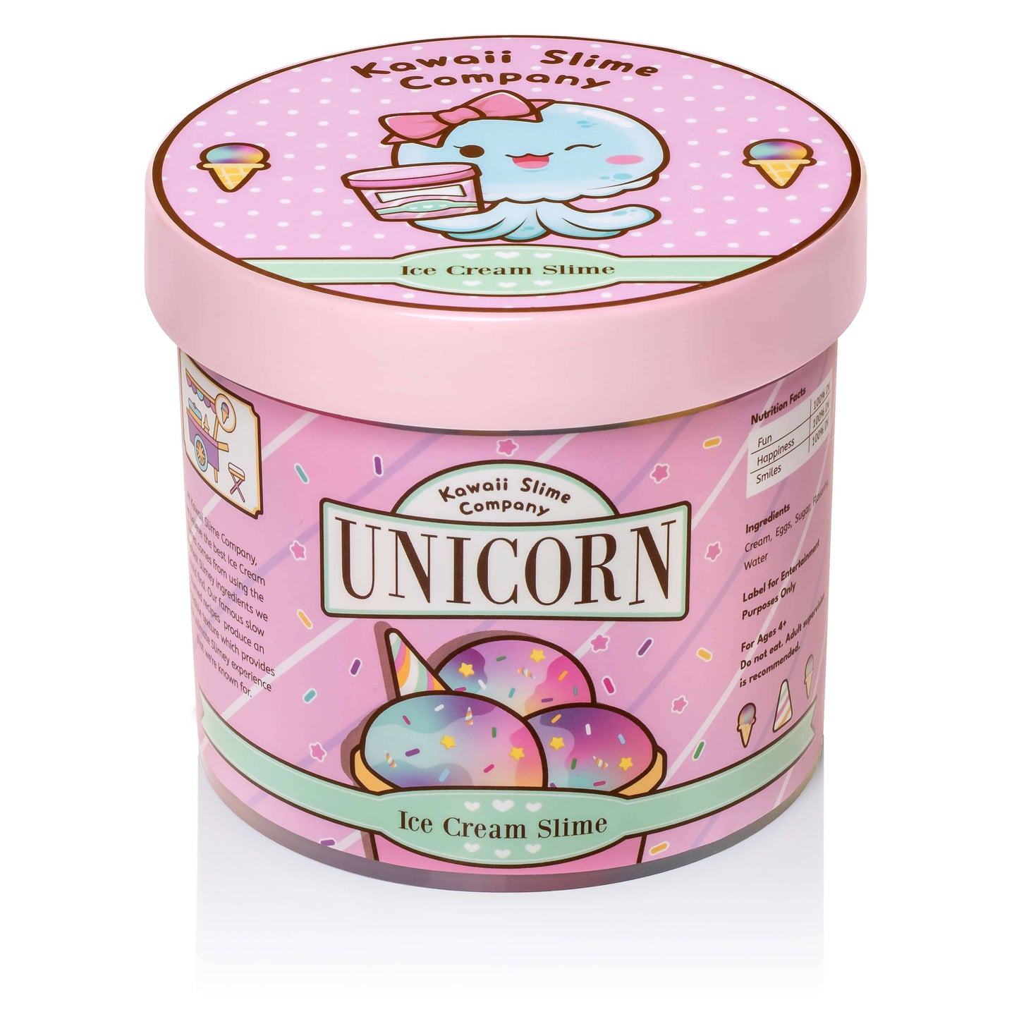 Kawaii Slime Co. Unicorn Scented Ice Cream Pint Slime