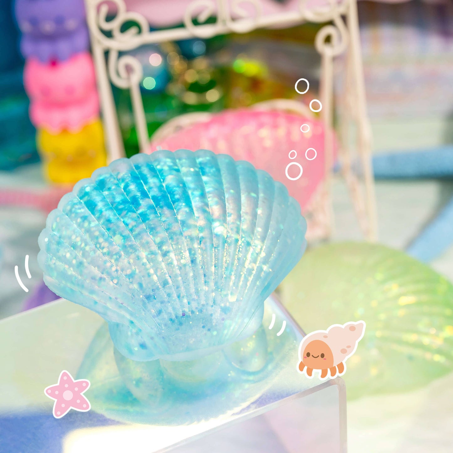 Kawaii Slime Co. Squishy Sensory Seashells By The Seashore