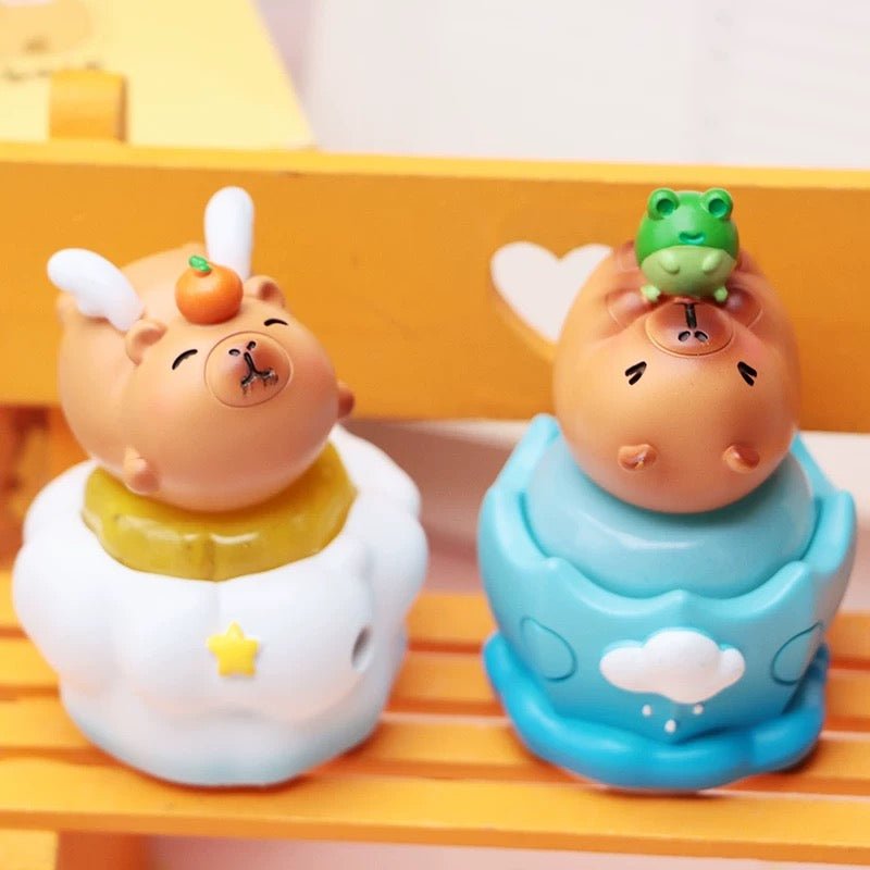 Capybara Daily Life Rotating Glow Music Box Blind Box – Kawaii Animal Collectible (6 Designs + Secret) - OVERRATED