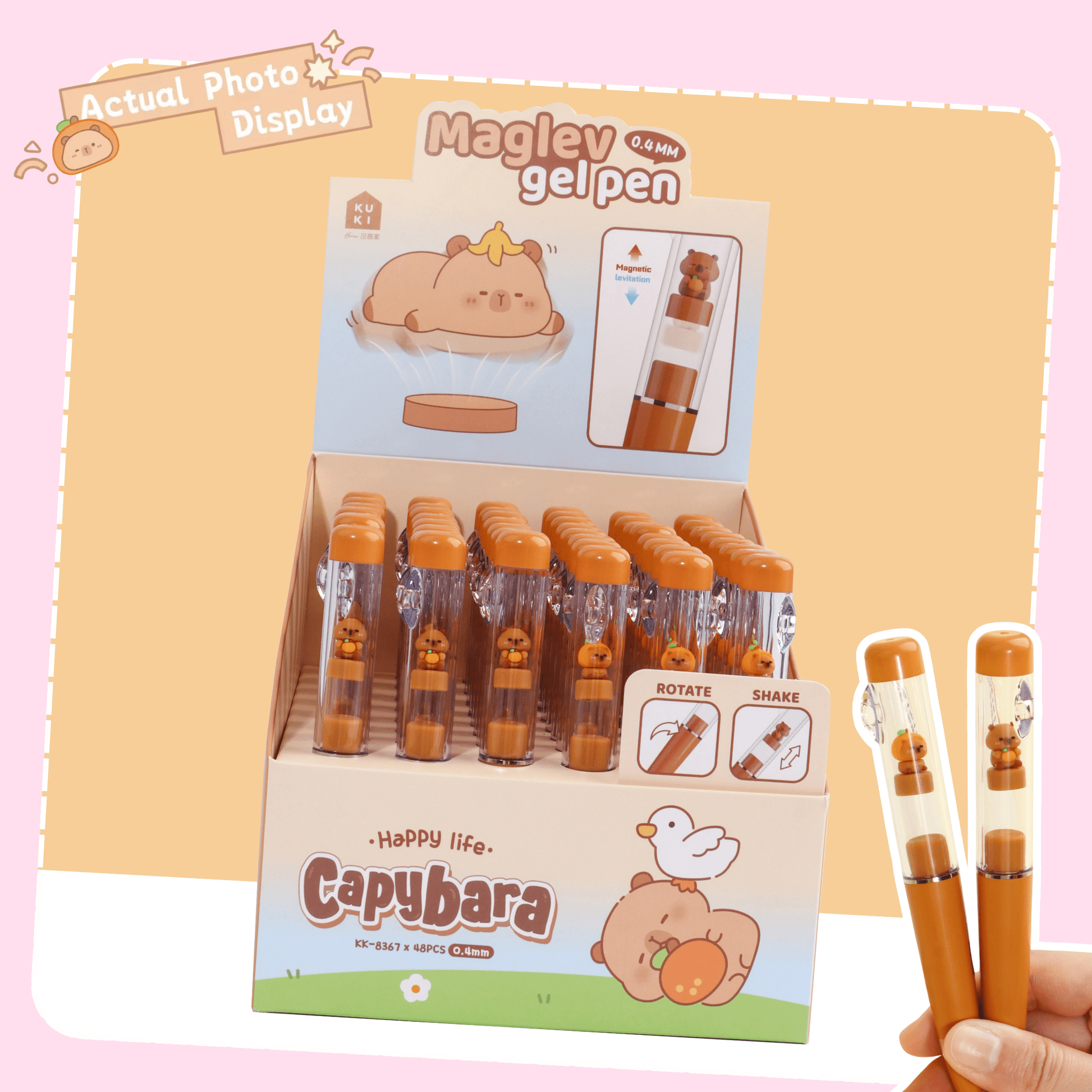 Capybara gel pen with transparent barrel - Overrated Korean Beauty & More